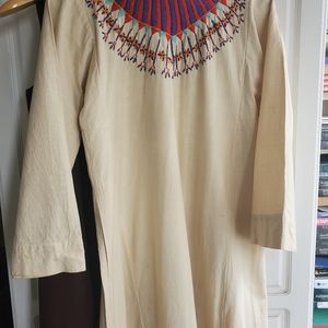 Hand-made along the Nile muslin maxi at-home dress